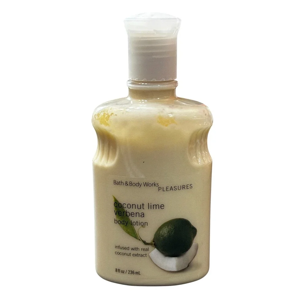 Bath & Body Works Pleasures Coconut Lime Verbena Body Lotion 8oz Discontinued‎